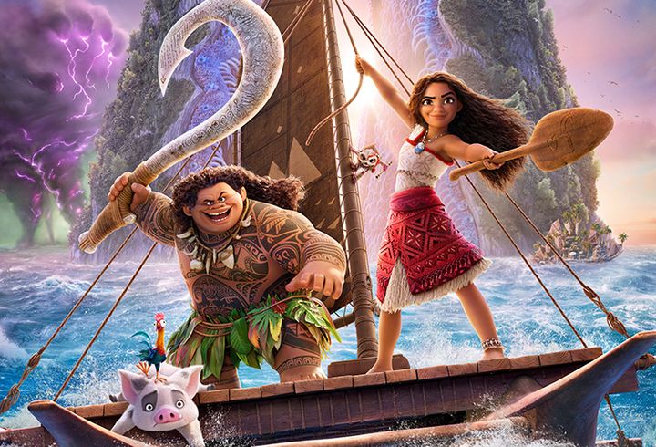 Maui and Moana in the poster for Disney's Moana 2