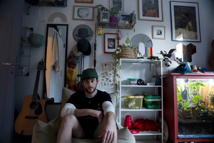 Yotam Vilk, who served in an Israeli armored unit in the Gaza Strip, poses for a portrait in Tel Aviv, Israel, on Friday, Jan. 10, 2025. Vilk is one of a growing number of Israeli soldiers speaking out against the 15-month military offensive and refusing to fight in the Palestinian territory.