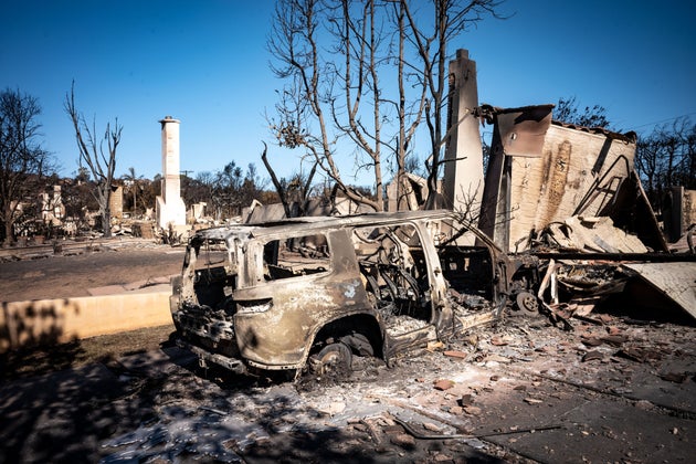 パリセーズ火災で焼け落ちた住宅（2024年1月13日）