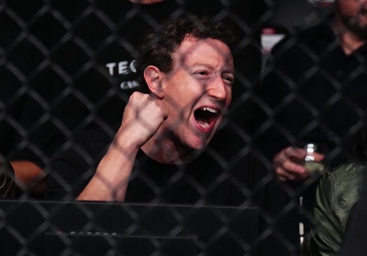 Above, Mark Zuckerberg is seen supporting a 2024 UFC event. In his interview with Joe Rogan, Zuckerberg said martial arts have "masculine energy" that he wants more corporate culture to have. But employees do not need "masculine energy" to be successful. In fact, this kind of language can prevent that from happening.