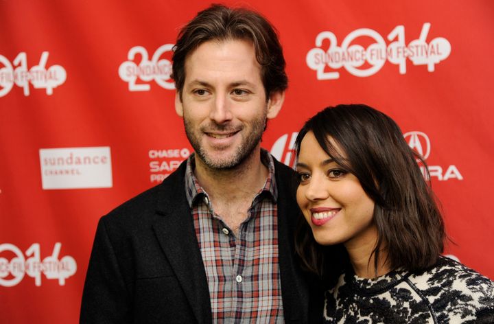 Jeff Baena and Aubrey Plaza pictured together in 2014