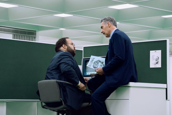 Zach Cherry and John Turturro in a scene from the new season of Apple TV+'s "Severance."