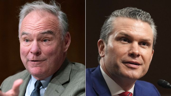 Sen. Tim Kaine (D-Va.) grilled defense secretary nominee Pete Hegseth during his confirmation hearing.