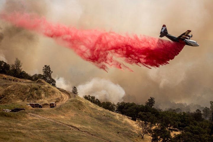 A C-130 fighting a fire in Northern California earlier this year. 