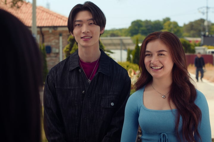 Sang Heon Lee plays Min Ho Moon and Anna Cathcart plays Kitty Song Covey in "XO, Kitty."