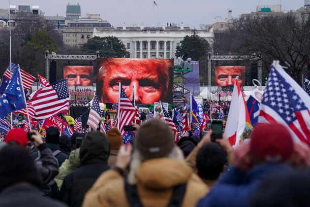 Supporters of Donald Trump participate in a rally in Washington, Jan. 6, 2021. 