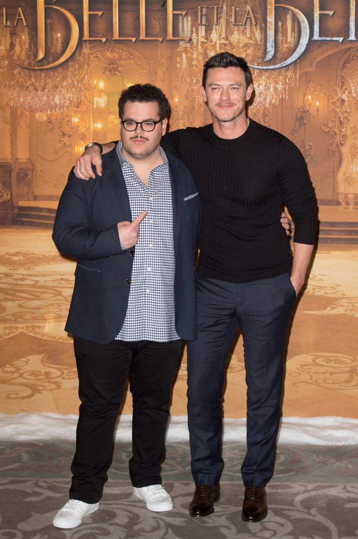 "Beauty and the Beast" actors Josh Gad and Luke Evans in 2017. 