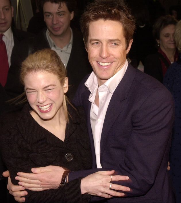 Renée Zellweger and Hugh Grant at the premiere of Bridget Jones's Diary in 2001