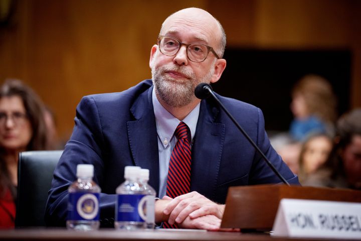 President-elect Donald Trump's nominee for Office of Management and Budget director, Russell Vought, appears Wednesday at a Senate Homeland Security and Governmental Affairs confirmation hearing.