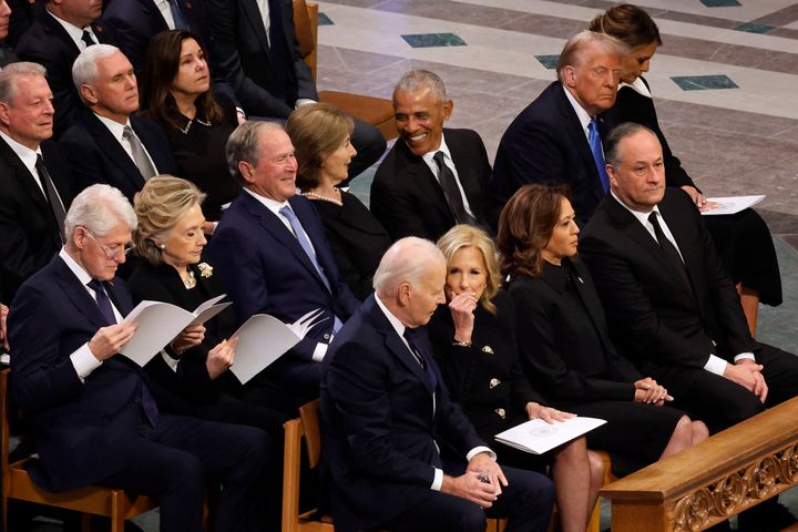 Former President Bill Clinton, former Secretary of State Hillary Clinton, former President George W. Bush, Laura Bush, and former President Barack Obama, all pictured here, are expected to be absent during President-elect Donald Trump's inaugural luncheon on Monday.