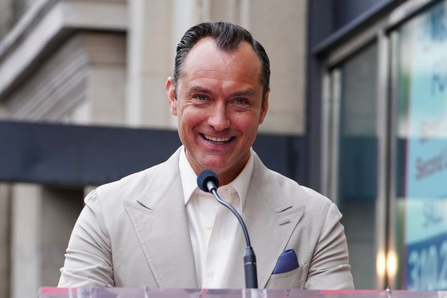 Jude Law at the unveiling of his star on the Hollywood Walk Of Fame last month