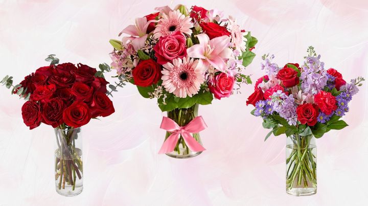 Bouquet options from Urban Stems, 1-800-Flowers and FTD.