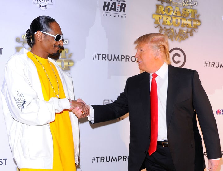 Snoop Dogg and Donald Trump attend the Comedy Central Roast Of Donald Trump at the Hammerstein Ballroom on March 9, 2011 in New York City. 