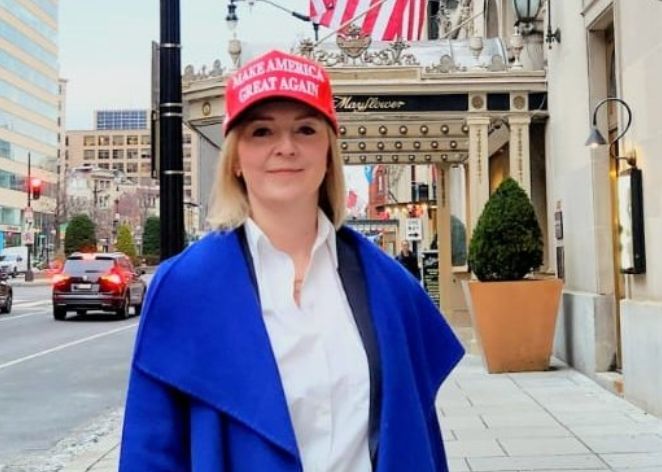 Liz Truss in Washington DC for Trump's inauguration.