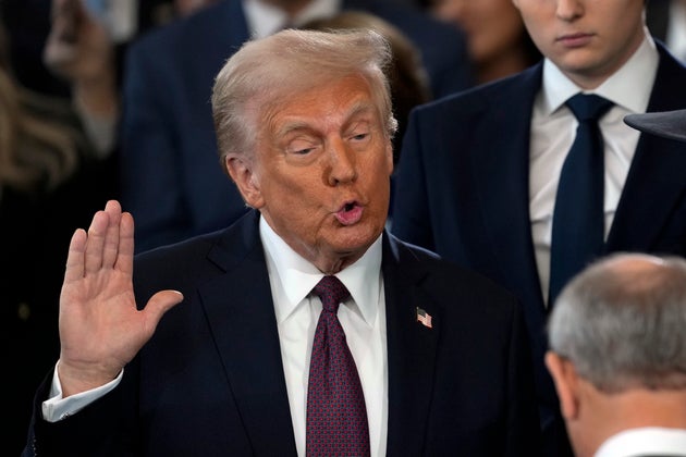 第47代アメリカ大統領の就任宣誓をしたドナルド・トランプ氏（2025年1月20日）