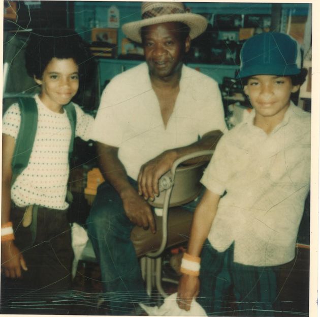 The author, age 13, (left) with his father, Clifton “Tony” Blake Sr., and his brother, Patrick, age 12.