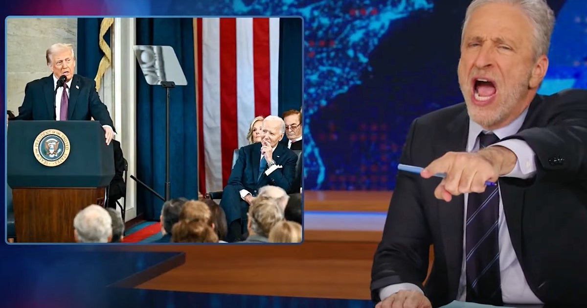 NextImg:Jon Stewart Burns Trump Over 1 Truly Curious Inauguration Moment