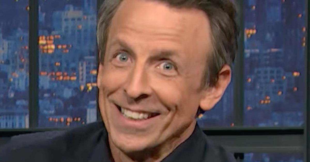 Seth Meyers Pretends To Relax After Trump Inauguration Line. Emphasis On Pretends.