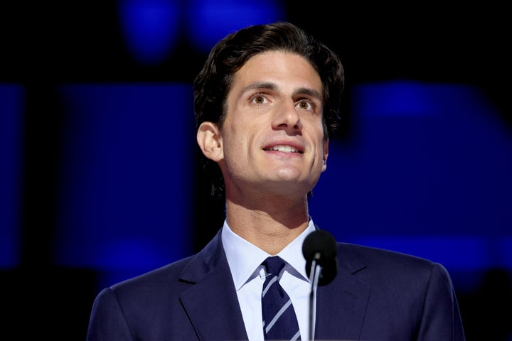 Schlossberg, seen here endorsing former Vice President Kamala Harris at the DNC in August.