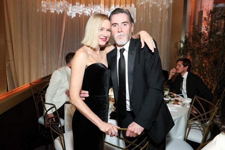 Naomi Watts and Billy Crudup attend the 82nd Annual Golden Globe Awards earlier this month. She remembers an admission Crudup made about aging in her new book.