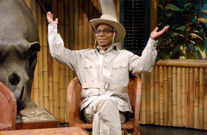 Morgan, pictured here in an "SNL" sketch, was a part of the series from 1996 to 2003.