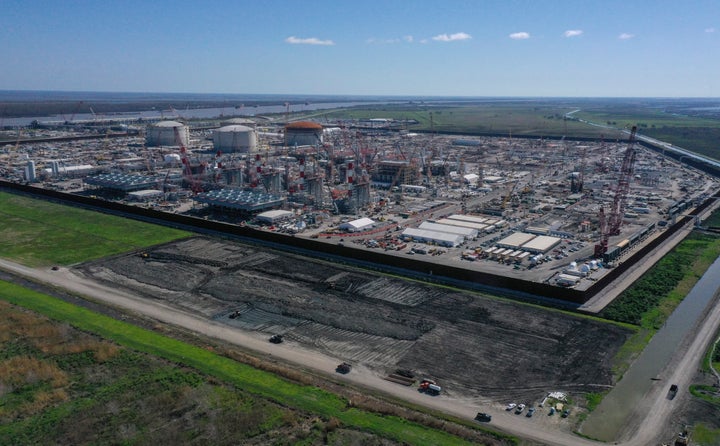 Shown is an aerial view of Venture Global's Plaquemines LNG export facility on Feb. 26, 2024, in Port Sulphur, Louisiana.