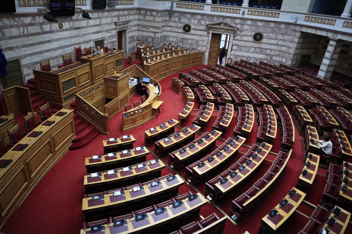 Αίθουσα συνεδριάσεων της Ολομέλεια της Βουλής (φωτογραφία αρχείου)