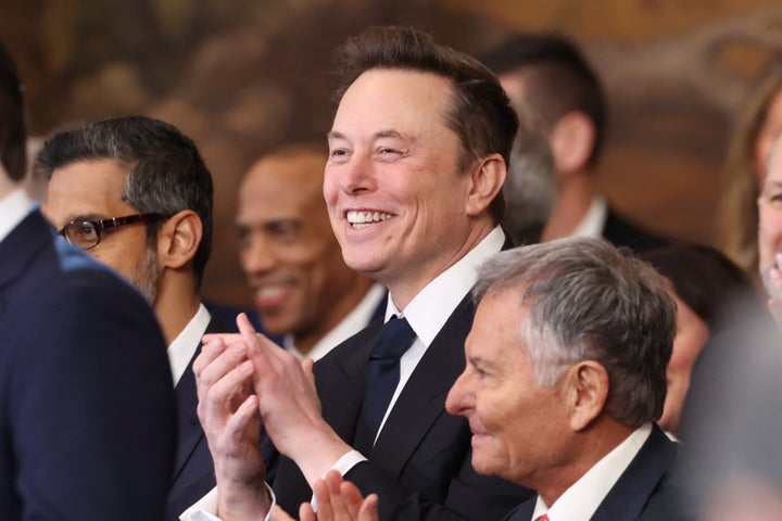Elon Musk attends President Donald Trump's inauguration at the U.S. Capitol on Monday.