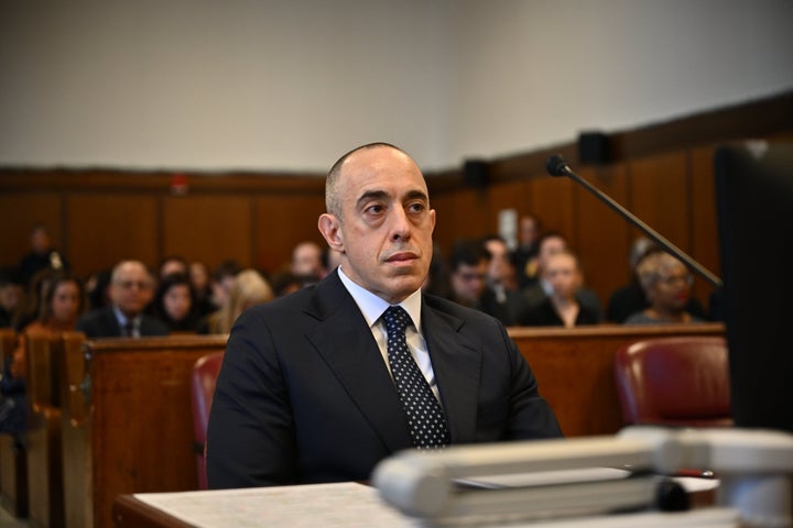 FILE: Trump attorney Emil Bove looks on as U.S. President-elect Donald Trump appears remotely for a sentencing hearing in front of New York State Judge Juan Merchan at Manhattan Criminal Court on January 10, 2025 in New York City. (Photo by Angela Weiss - Pool/Getty Images)