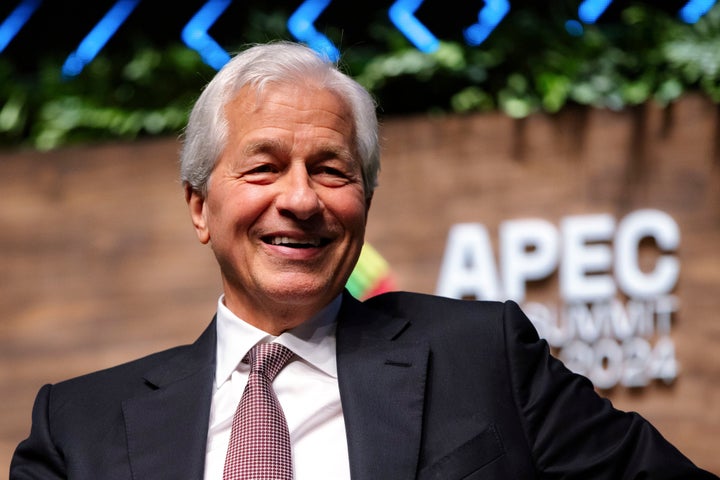 Jamie Dimon, chief executive officer of JPMorgan Chase & Co., during the Asia-Pacific Economic Cooperation CEO Summit in Lima, Peru, on Nov. 14, 2024.