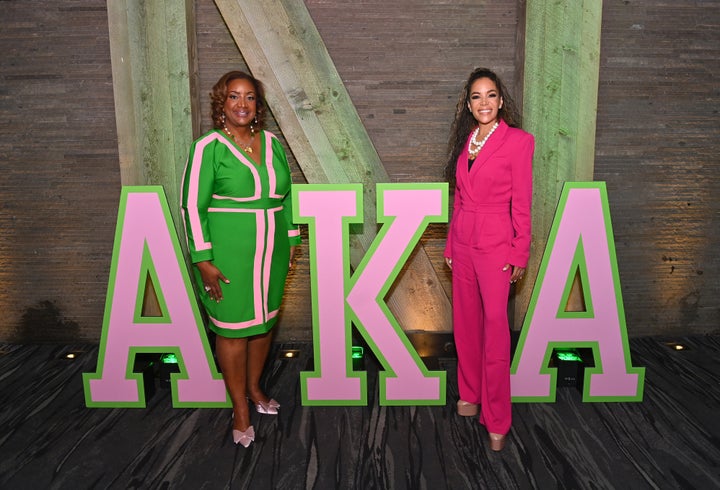 Elicia Pegues Spearman and Sunny Hostin attend a special screening of "Wicked" last year in New York.