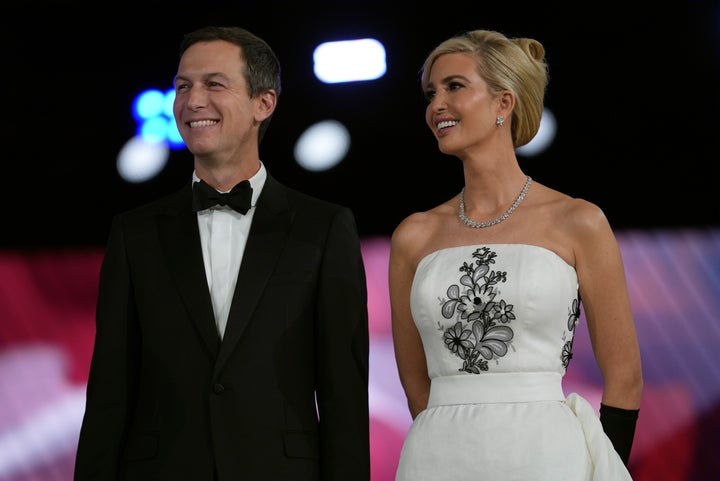 Jared Kushner and Ivanka Trump at the presidential inauguration on Monday