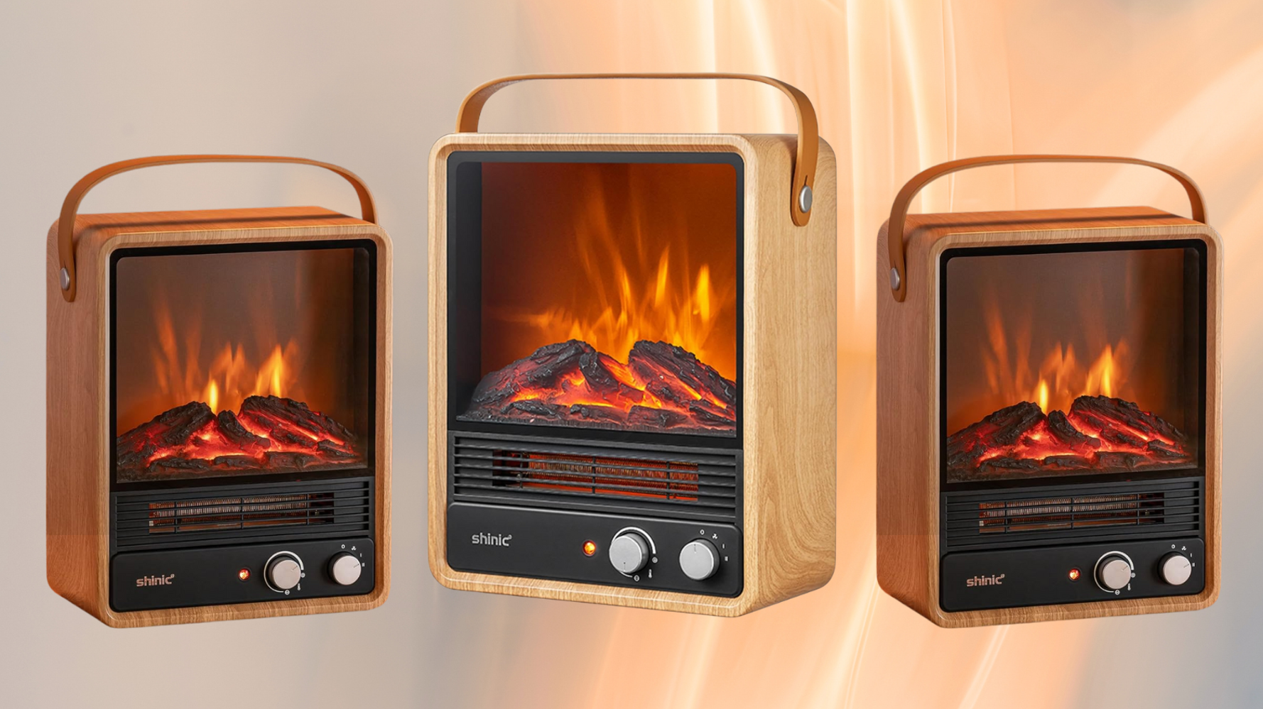 space heater heater with fireplace look