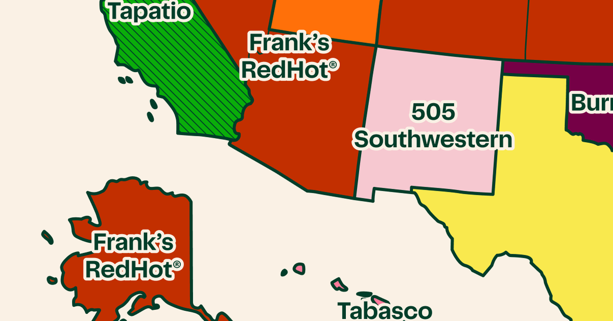 NextImg:Americans' Hot Sauce Preferences, Broken Down By State