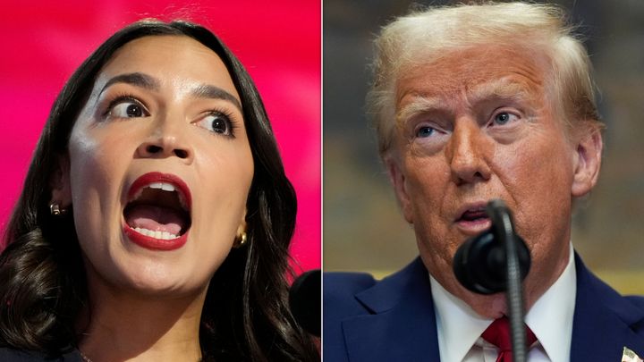 Alexandria Ocasio-Cortez and Donald Trump.