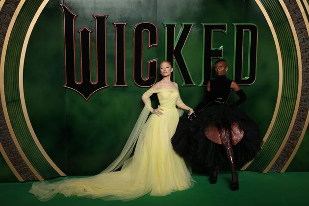 Ariana Grande and Cynthia Erivo at the European premiere of Wicked last year