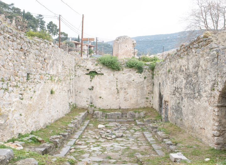 Άποψη του χώρου υποδοχής. Υφιστάμενη κατάσταση.