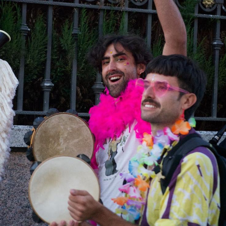 Fernando, draped in a fuchsia boa, thinks Agrocuir allows him to find a community of queer people.