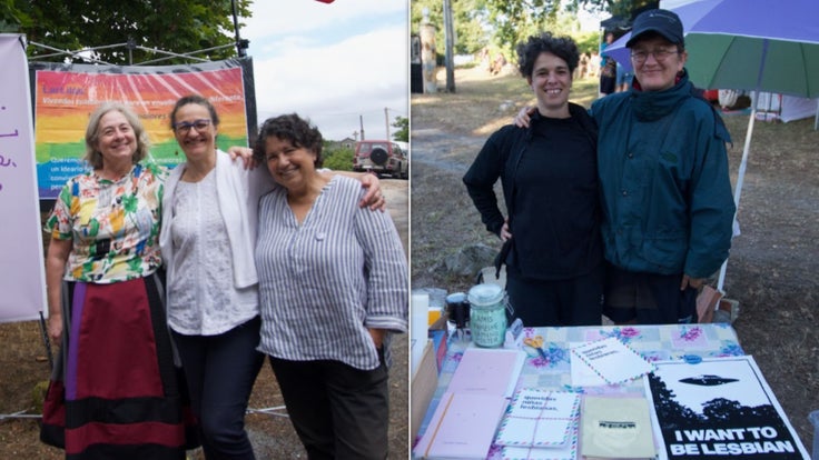 Members of Larlilás, a feminist collective offering alternatives to the current nursing home system.