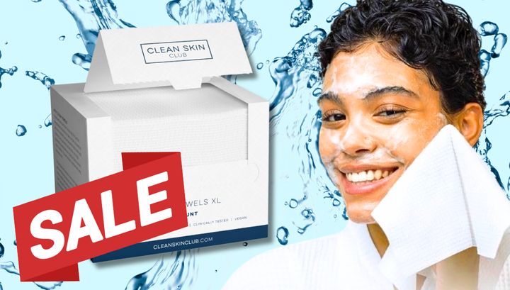 Grab a pack of Clean Skin Club disposable face towels on a rare sale. 