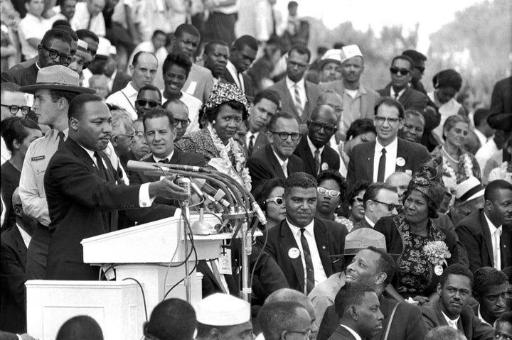 The Rev. Dr. Martin Luther King Jr. delivering his "I Have a Dream" speech in Washington on 1963. 