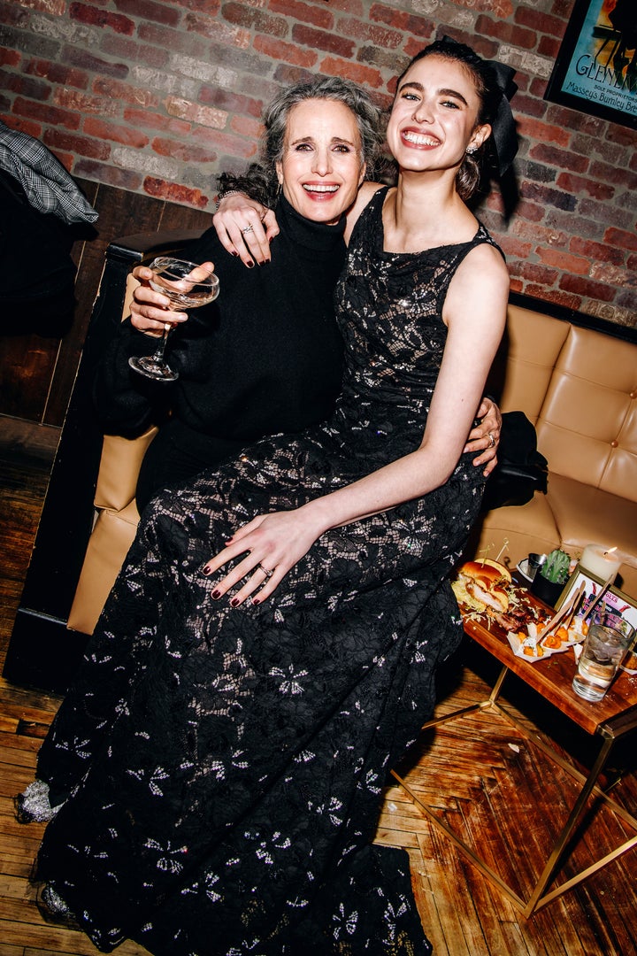 Andie MacDowell and Margaret Qualley last year.