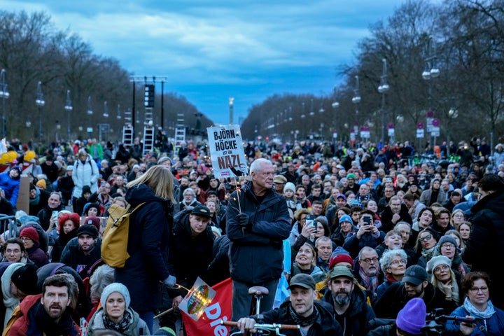 ドイツ・ベルリンで開かれたAfDに反対する抗議活動（2025年1月25日）