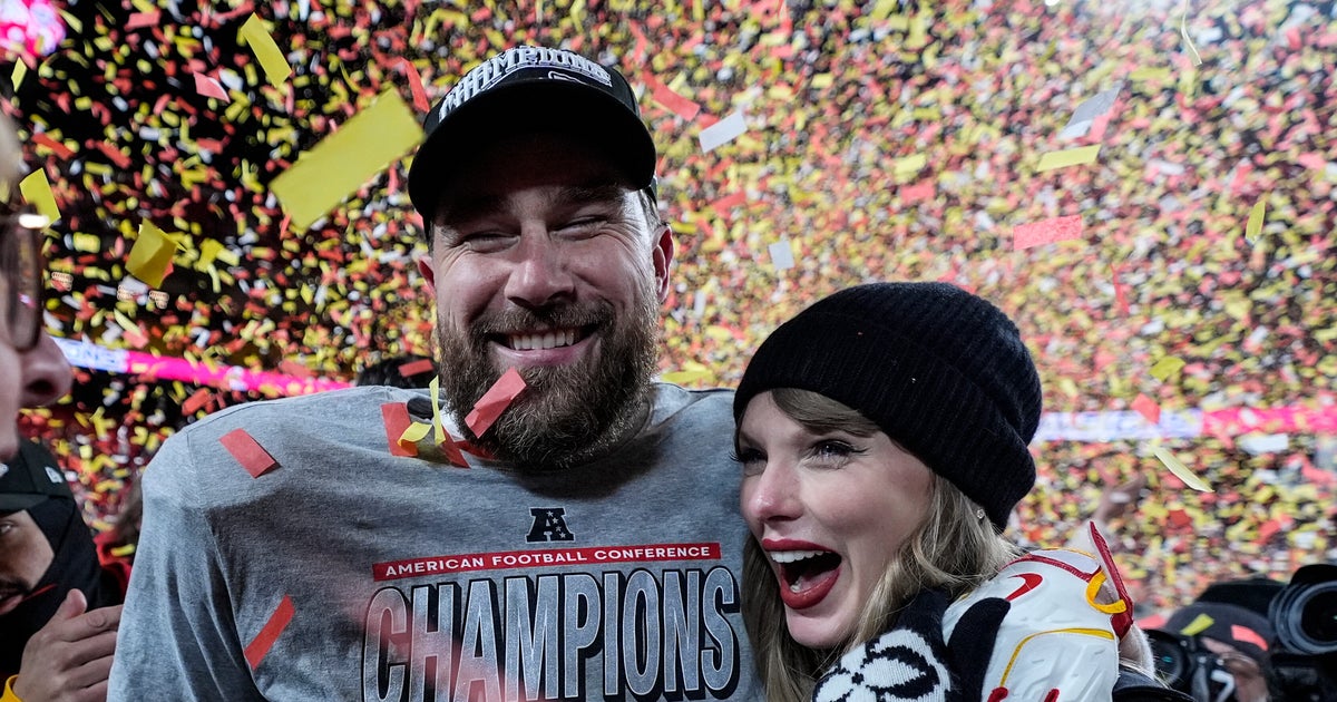 Travis Kelce Makes Taylor Swift Giggle With Surprise Song As Chiefs Secure Super Bowl Spot