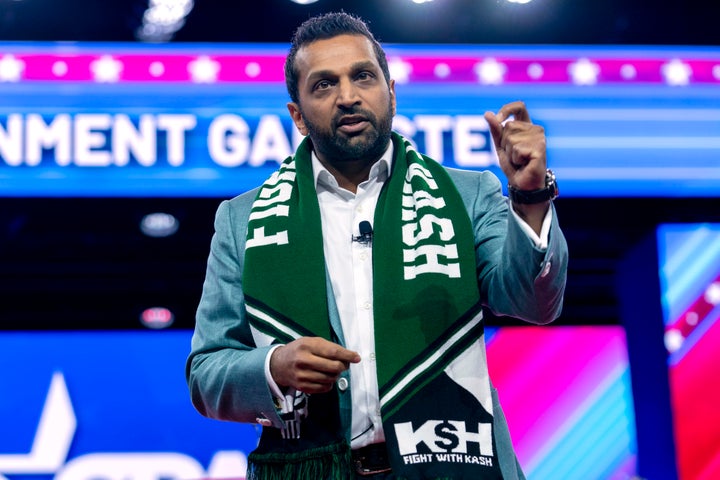 Kash Patel speaks during the 2024 Conservative Political Action Conference in Oxon Hill, Maryland. Patel, Donald Trump's nominee for FBI director, will face senators vetting him for the job on Thursday.