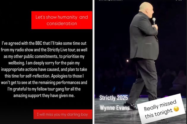 Katya Jones posted two messages of support for Wynne Evans on her Instagram story