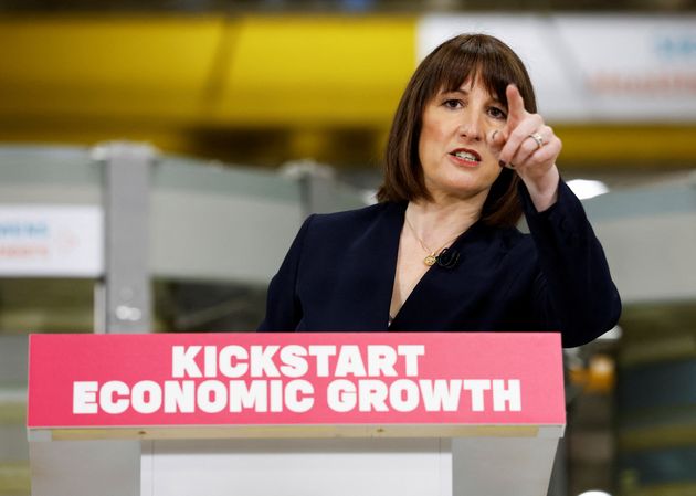 Britain's Chancellor of the Exchequer Rachel Reeves speaks about her plans for Britain's economy in Eynsham, England, Wednesday Jan. 29, 2025. 