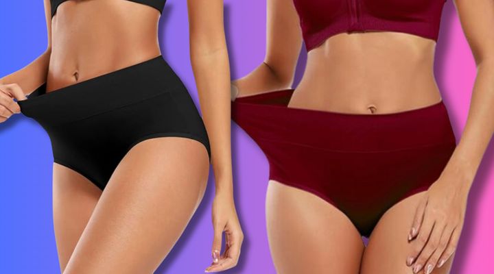 Grab a five pack of women's high-waisted cotton underwear for under $20.