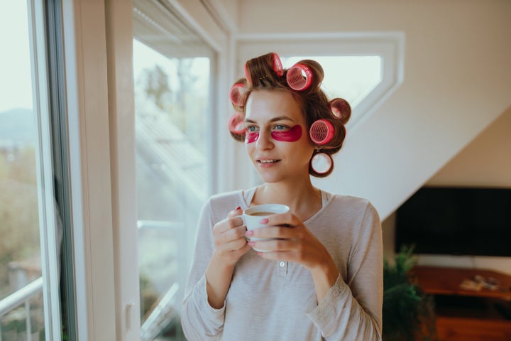 Eye masks and curlers are only a couple elements of a morning shed routine.