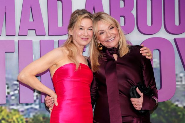 Renée Zellweger with Bridget Jones author Helen Fielding 